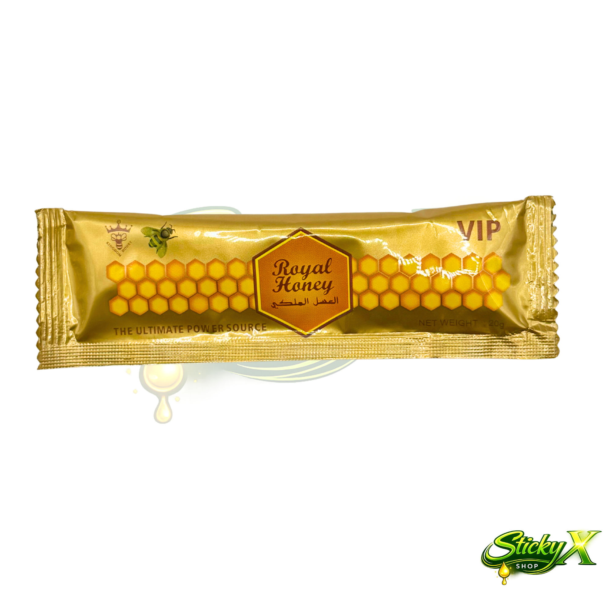 Royal Honey VIP 🍯 | Stickyx | Miel Premium con Ginseng | Caja 12 Sobres